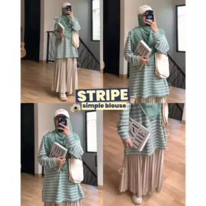 Alternative view of STRIPE SIMPLE BLOUSE
