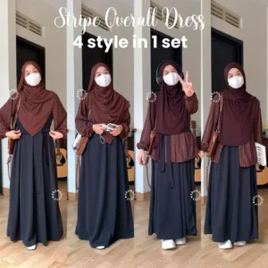 STRIPE OVERALL DRESS